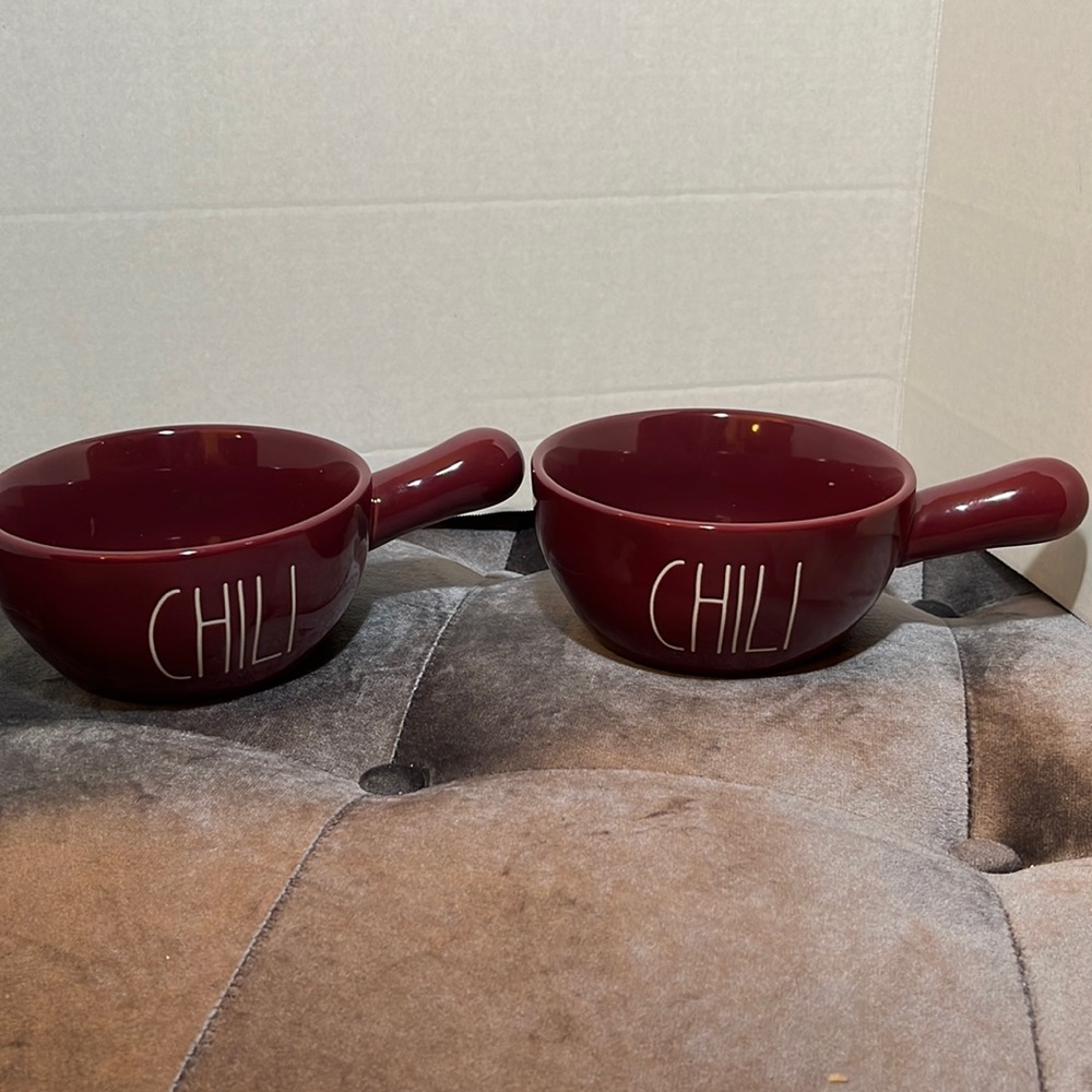 Rae Dunn CHILI Bowl with Handle- Set of two